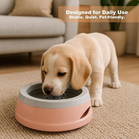 25OZ No Spill Dog Water Bowl, Slobber Stopper, Polypropylene Material, Ideal for Indoor and Outdoor Use in Saudi Arabia