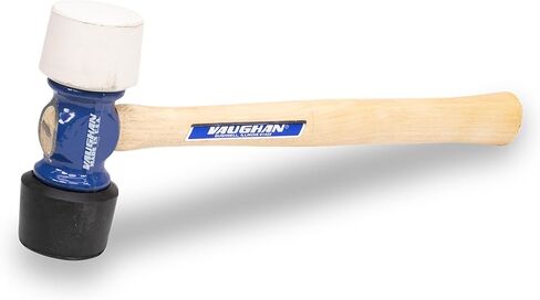 Vaughan 24 Oz Face Face Rubber Mallet ، مصنوع في الولايات المتحدة الأمريكية ، White and Black ، RM24 ، VN19510 in Kuwait