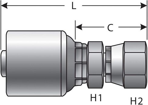 Gates HSE FIT HYD 6G-6FSX 3/8in G252000606 in Kuwait