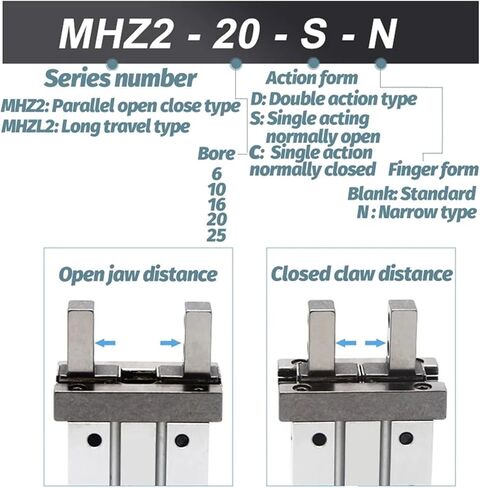 Pneumatic Finger Cylinder Imported Sealing Mechanical Tools High Strength Guide Rail MHZ2 Series MHZ2-6S MHZ2-10C MHZ2-16S(MHZ2-40S) in Kuwait