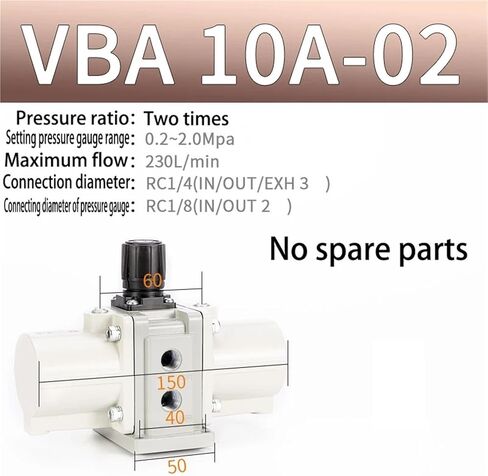 VBA air Pressure Gas Booster Valve Pressure Pump Booster Cylinder Pneumatic Cylinder VBA10A/20A-03/40A-04G(VBA22A-03GN) in Kuwait