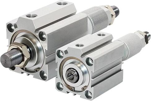 1pcs SDAJ32 Series Adjustable Stroke Air Pneumatic Cylinder 20/30/40/50/75/100 Compact Cylinder -20-30-50-S-B-SB Double Acting(SDAJ32x40-30-S,B (External Thread)) in Kuwait