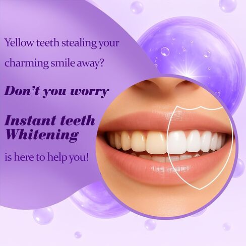 VIELLA POP Purple Toothpaste, Active Antimicrobial Peptide Purple to Blue Foam Whitening Toothpastes with Niacinamide, Fluoride Free, Passion Fruit & Mint Flavor, Appropriate for Sensitive Teeth (1) in Saudi Arabia