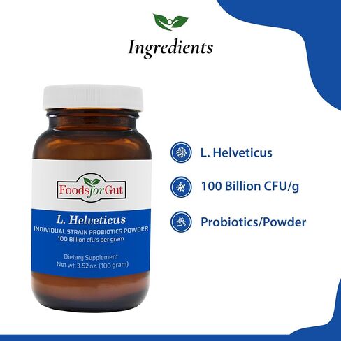 أغذية للأمعاء Lactobacillus Helveticus Probiotic Powder 100 مليار وحدة تشكيل مستعمرة | دعم الجهاز الهضمي والمناعي | فاعلية عالية | ل. هلفيتيكوس (30 جرام) in Saudi Arabia