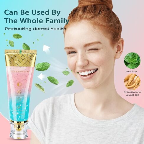 Niacinamide Whitening Toothpaste,Stain-Removing, Fluoride-Free, with Natural Cherry Blossom & Mint Flavor. Helps Reduce Stains, Freshens Breath, and Improve Gum Health in Saudi Arabia