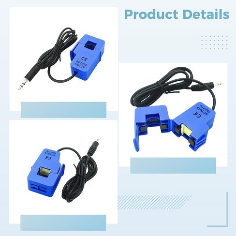 4 عبوات SCT-013-000 محول تيار تقسيم الأساس ، 100A/50mA ، 1 ٪ الدقة ، مثالية لأجهزة استشعار Victron ، ABS ، التثبيت السريع مع آلية القفل in Saudi Arabia