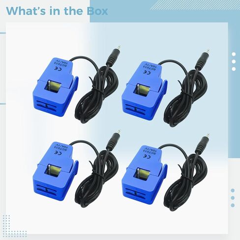 4 عبوات SCT-013-000 محول تيار تقسيم الأساس ، 100A/50mA ، 1 ٪ الدقة ، مثالية لأجهزة استشعار Victron ، ABS ، التثبيت السريع مع آلية القفل in Saudi Arabia