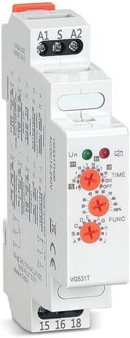 Timer Relay 12v 24v 220v 230v AC/DC Electronic 16A Modular Time Relay with 10 Functions and Delay Time Adjustable(AC DC 12-240V) in Saudi Arabia