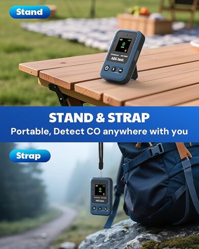 AGT-2309 كاشف أول أكسيد الكربون المحمول ، استفاد من 15 يومًا ، شاشة Mini Co القابلة لإعادة الشحن مع الحبل للسفر والتخييم ، مقياس CO المحمولة مع تنبيهات مسموعة ومرئية ، 0-1000ppm-الأزرق in Kuwait