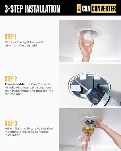 R4 REACROUDE CAN CAN CAN REVILED ALT - تحسين المنزل للعلب 4 بوصة ، محول الأجهزة لضوء تثبيت التدفق ، قلادة معلقة ، وتصنيع الإضاءة ، تصل إلى 50 رطلاً ، معتمدة من UL in Kuwait