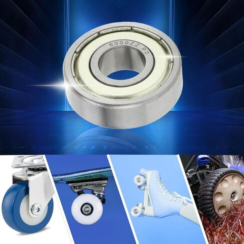 ACROPIX 6000ZZ Deep Groove Ball Bearings P0 10x26x8mm Lubricated Bearings Double Metal Seal Silver Tone Scooter Skateboard Wheel in Saudi Arabia