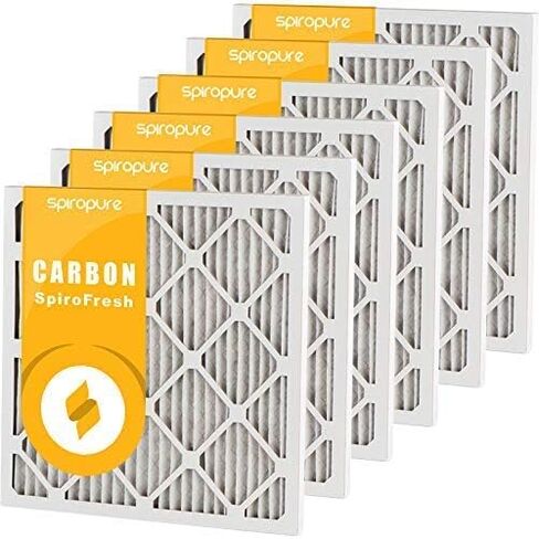 SpiroPure 17.5X17.5X1 MERV 8 Pleated Air Filters - Made in USA (6 Pack) in Saudi Arabia