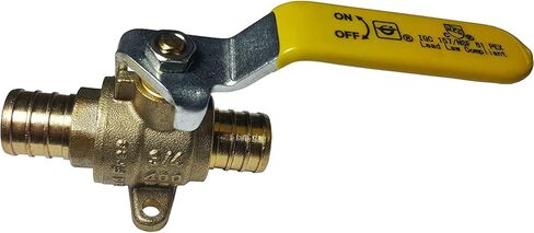 1 قطعة XFitting 3/4 '' PEX Ball صمام مع الأذن إسقاط ، نحاس ، مقبض معدني ، صمام كرة PEX B ، أصفر ، 0.75 بوصة in Kuwait