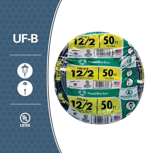 ساوث واير 13055921 12/2WG UF Wire 25 قدم in Kuwait