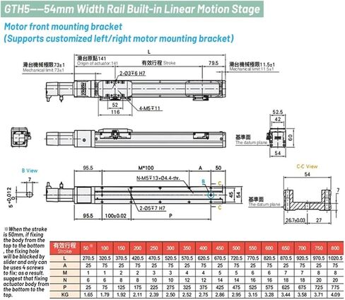 Embedded Linear Module Built-in Linear Motion Fully Enclosed Sliding Table Module(GTH8 Lead 5mm) in Saudi Arabia