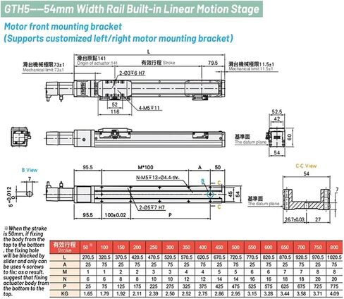 Embedded Linear Module Built-in Linear Motion Fully Enclosed Sliding Table Module(GTH8 Lead 5mm) in Saudi Arabia