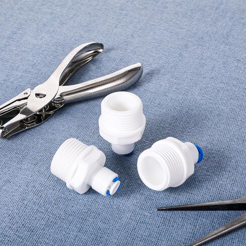 3pcs 3/4 "External Thread Straight Through 1/4" PE Pipe Quick Straight OD Push Connector Reverse Osmosis Water Tube Pipe Fitting Kit Hose Purifier Plastic Adapter Double Joint in Saudi Arabia