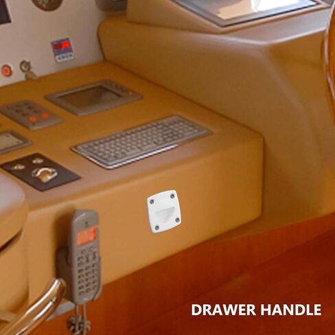 مقبض سحب نايلون أبيض لليخت و RV ، مقبض الباب المنزلق مقبض مربع فتحة سحب مقبض اليخت موتور مركبة القوارب البحرية ملحقات المقصورة in Kuwait