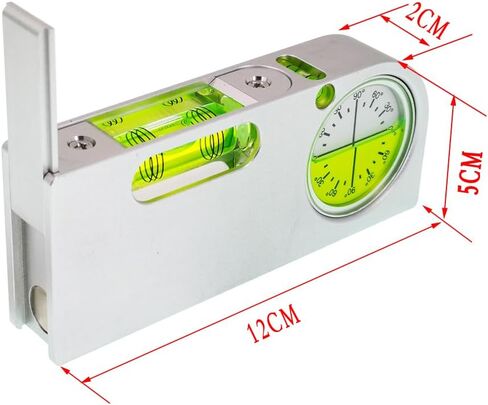 High precision solid aluminum alloy small level ruler, portable mini horizontal bubble magnetic function (85 * 45 * 15mm) in Saudi Arabia