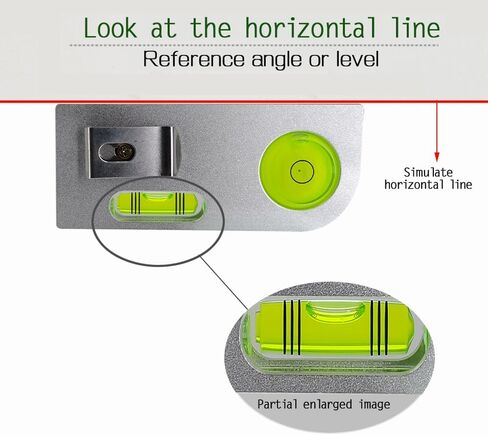 High precision solid aluminum alloy small level ruler, portable mini horizontal bubble magnetic function (85 * 45 * 15mm) in Saudi Arabia