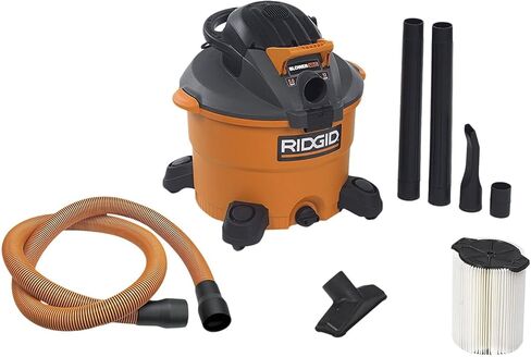 RIDGID Wet Dry Vacuums VAC1200 Heavy Duty Wet Dry Vacuum Cleaner and Blower Vac, 12-Gallon, 5.0 Peak Horsepower Detachable Leaf Blower Vacuum Cleaner with Pro-Grade Hose in Saudi Arabia