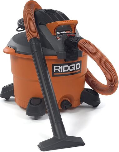 RIDGID Wet Dry Vacuums VAC1200 Heavy Duty Wet Dry Vacuum Cleaner and Blower Vac, 12-Gallon, 5.0 Peak Horsepower Detachable Leaf Blower Vacuum Cleaner with Pro-Grade Hose in Saudi Arabia