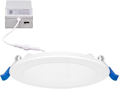 Maxxima 6 in. 5 CCT Ultra-Shin Courned LED LED LID ROMENT 1050 LUMENS ، COLLABLE قابل للاختيار 2700K-5000K (2700K/3000K/3500K/4000K/5000K) ، Canless ، IC تصنيفه ، نحيف ، قابلاً للخلع ، in Saudi Arabia