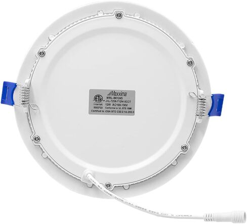 Maxxima 6 in. 5 CCT Ultra-Shin Courned LED LED LID ROMENT 1050 LUMENS ، COLLABLE قابل للاختيار 2700K-5000K (2700K/3000K/3500K/4000K/5000K) ، Canless ، IC تصنيفه ، نحيف ، قابلاً للخلع ، in Saudi Arabia