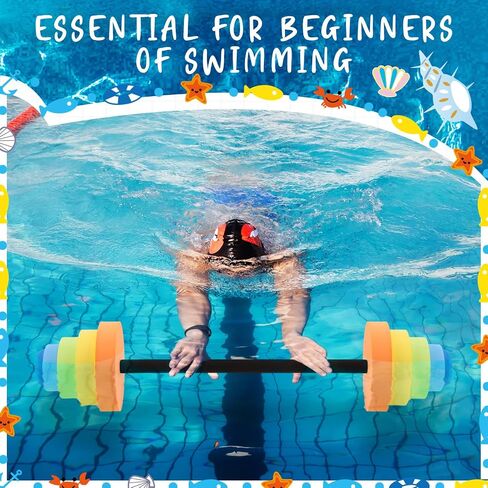 Adjustable 30.7" Aquatic Exercise Dumbbells Water Dumbbell Pool Resistance Aquatic Fitness Swim Barbell with 4 High-density EVA Foam for Water Aerobics Weight Loss in Saudi Arabia