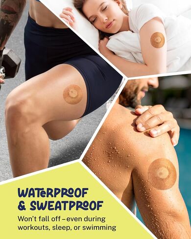 يغطي مستشعر Grifgrips® Libre 3 مقاومًا للماء-يغطي CGM بقع لاصقة من السكري المتوافقة مع غطاء مستشعر Libre 3 & Plus Freestyle-CGM Patch لمدة 10-14 يومًا-20 حزمة (تان) in Saudi Arabia