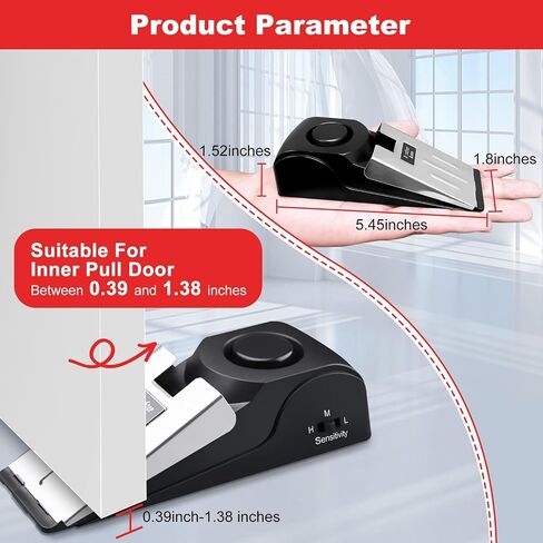 AceMining Portable Door Lock Home Security Door Lock Travel Lockdown Locks for Additional Safety and Privacy Perfect for Traveling Hotel Home Apartment College - 4 Pack in Kuwait