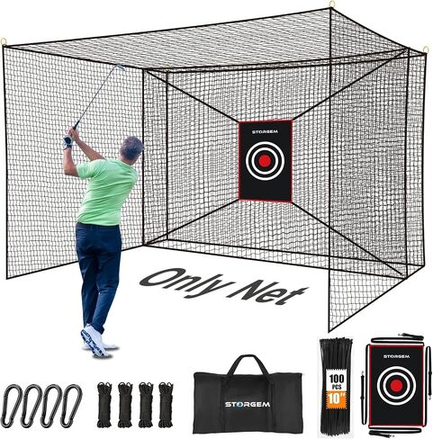 Storgem Golf Golf Batting Cage Net مع شبكة إضافية لافت للنظر ، صافي فقط ، شباك الجولف الشاقة في ممارسة الشبكة ، قفص الفناء الخلفي للتدريب الرياضي in Kuwait