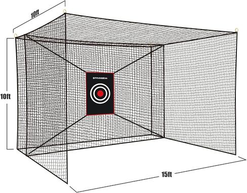 Storgem Golf Golf Batting Cage Net مع شبكة إضافية لافت للنظر ، صافي فقط ، شباك الجولف الشاقة في ممارسة الشبكة ، قفص الفناء الخلفي للتدريب الرياضي in Kuwait