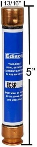 (Box of 10) Compatible Replacement for Ferraz TRS15R - Edison Time Delay Fuse - 15 Amp 600V - RK5 Dual Element in Saudi Arabia