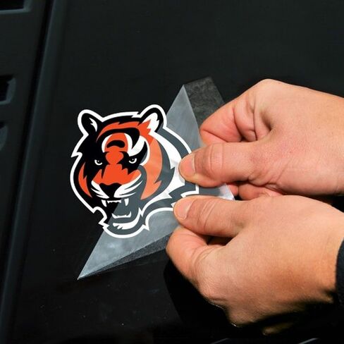 NFL Cincinnati Bengals 63041011 Perfect Cut Color Decal, 4" x 4", Black in Saudi Arabia