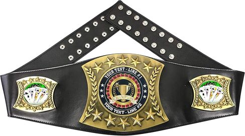 Express Medals Custom Poker Cards Holdem Trophy Personalized Leather Belt FCL432 in Kuwait