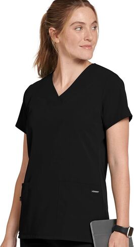 Jockey Women's Scrubs WOV-Neck Crossover Scrub Top in Saudi Arabia