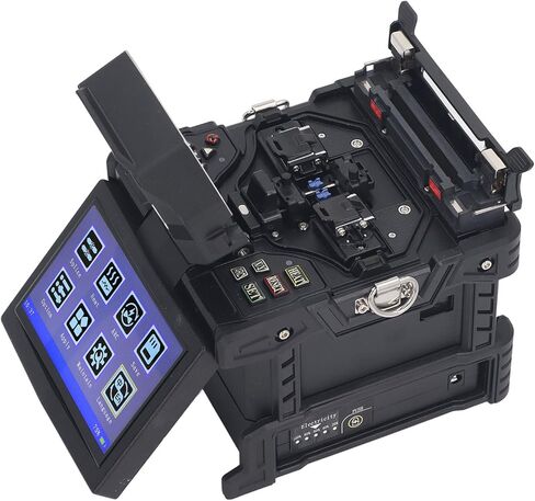 Fiber Splicer, Fiber Optic Splice Kit 5 in Splicer 400X Fast Heating Automatic Optical Splicing Machine Optical Welding Splicing Machine with LED Light (US Plug) in Saudi Arabia