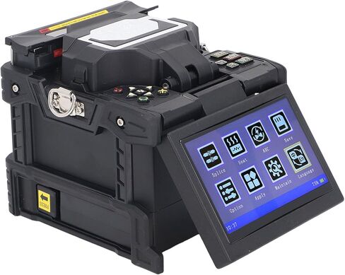 Fiber Splicer, Fiber Optic Splice Kit 5 in Splicer 400X Fast Heating Automatic Optical Splicing Machine Optical Welding Splicing Machine with LED Light (US Plug) in Saudi Arabia