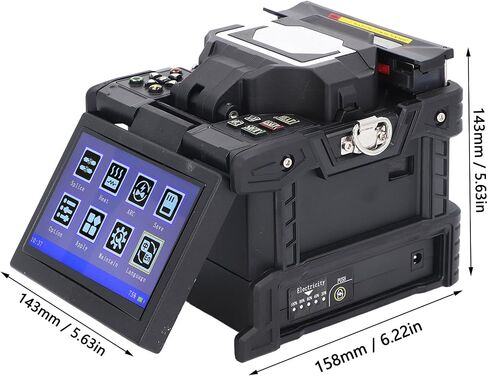 Fiber Splicer, Fiber Optic Splice Kit 5 in Splicer 400X Fast Heating Automatic Optical Splicing Machine Optical Welding Splicing Machine with LED Light (US Plug) in Saudi Arabia