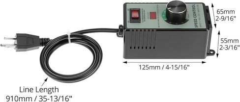 Qwork AC Motor Speed ​​Controller ، 120V 15A 4000W FAN SPEED Controller in Kuwait