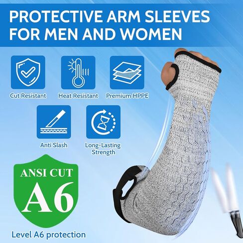 أكمام ذراع مقاومة للرجال للنساء ، حماة ANSI A6 ARM للبشرة الرقيقة والكدمات في ساحة زراعة البستنة in Kuwait