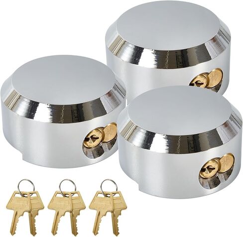 2 Pack Trailer Door Locks Keyed Alike Heavy Duty Hockey Puck Locks Reinforced Hidden Shackle Padlocks w/4Keys Solid Steel Lock for Trailers Trucks Vans Shed Gates Garage in Saudi Arabia