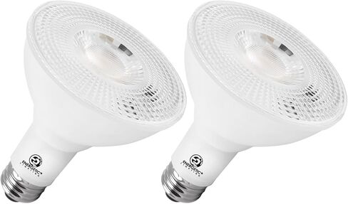 Energetic PAR30 2-Pack Dusk to Dawn LED Outdoor Flood Light Bulb, 75 Watt Equivalent(11W), 850LM, 5000K Daylight, E26 Base, Automatic On/Off Sensor Light Bulb for Porch, Hallway, ETL Listed in Kuwait