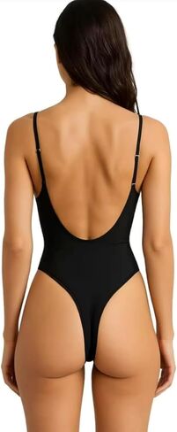 ملابس البرازيلية للسيدات قطعة واحدة - الحد الأدنى من التغطية عالية الساق monokini ، مرة أخرى. ملابس السباحة/أعلى in Kuwait