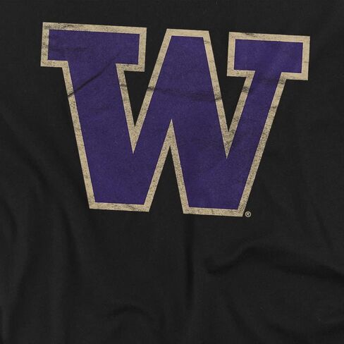 University of Washington Official Distressed Primary Logo Unisex Adult T Shirt in Saudi Arabia