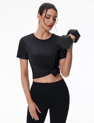 Magcomsen 2 Pack Women's Short Sleeve Thirts Upf 50+ تمرين يركض سريعًا واقيًا رياضيًا رياضيًا على قمة السباحة in Kuwait
