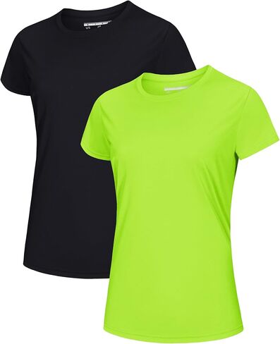 Magcomsen 2 Pack Women's Short Sleeve Thirts Upf 50+ تمرين يركض سريعًا واقيًا رياضيًا رياضيًا على قمة السباحة in Kuwait