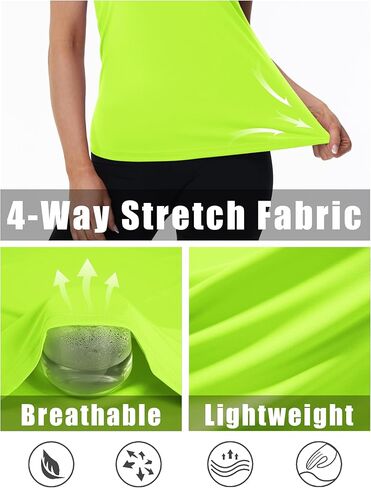 Magcomsen 2 Pack Women's Short Sleeve Thirts Upf 50+ تمرين يركض سريعًا واقيًا رياضيًا رياضيًا على قمة السباحة in Kuwait