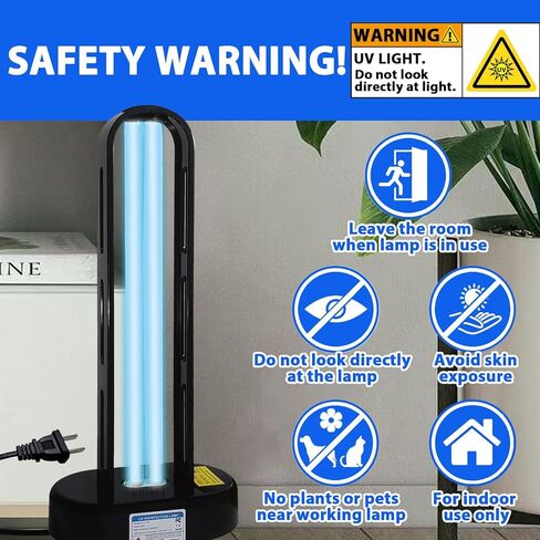 Baimnocm 3 Pack 38w UV Light Lightizer ، مصباح مبيد الجراثيم UVC مع التحكم عن بعد ، مصباح ضوء التطهير للأشعة فوق البنفسجية للطابق السفلي/غرفة النوم/المطبخ (2 أوزون خالٍ + 1 أوقية) in Kuwait